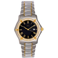 EBEL Steel, Gold and Diamond Midsize Watch with Date