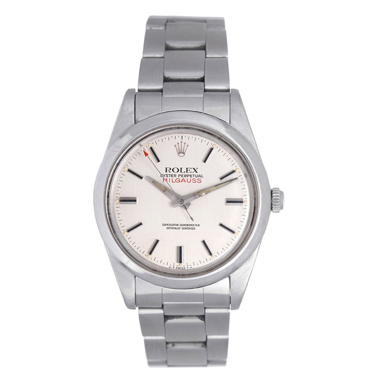 ROLEX Stainless Steel Milgauss Second Generation Watch Ref 1019