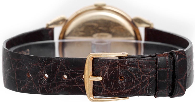 MOVADO Yellow Gold Triple Date Moon Phase Wristwatch at 1stDibs ...
