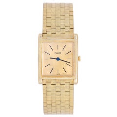 Piaget Yellow Gold Rectangular Dress manual-wind Wristwatch