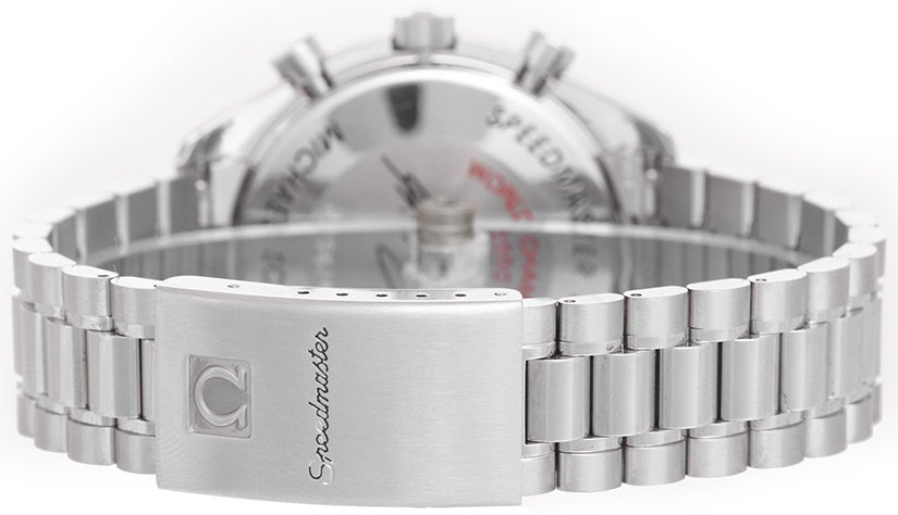 Omega Schumacher 2000 Speedmaster Racing Limited Edition Wristwatch, Ref. 3517.30.00, with automatic winding movement, 47 jewels, chronograph. Stainless steel case (39mm diameter). The back is inscribed, 