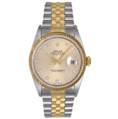 ROLEX Datejust Stainless Steel and Gold Datejust Wristwatch