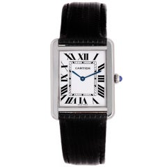 CARTIER Stainless Steel Tank Solo Quartz Wristwatch