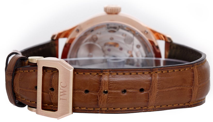 IWC Rose Gold Portuguese 7-Day Perpetual Calendar Wristwatch