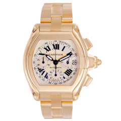 Cartier Yellow Gold Roadster Chronograph Wristwatch