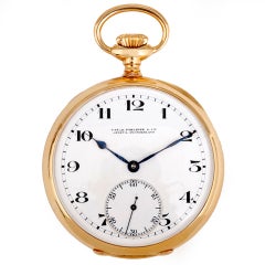 Patek Philippe Yellow Gold Chronometro Gondolo Pocket Watch