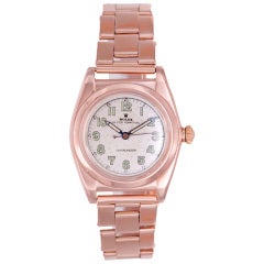 Rolex Rose Gold Bubbleback Wristwatch Ref 3131