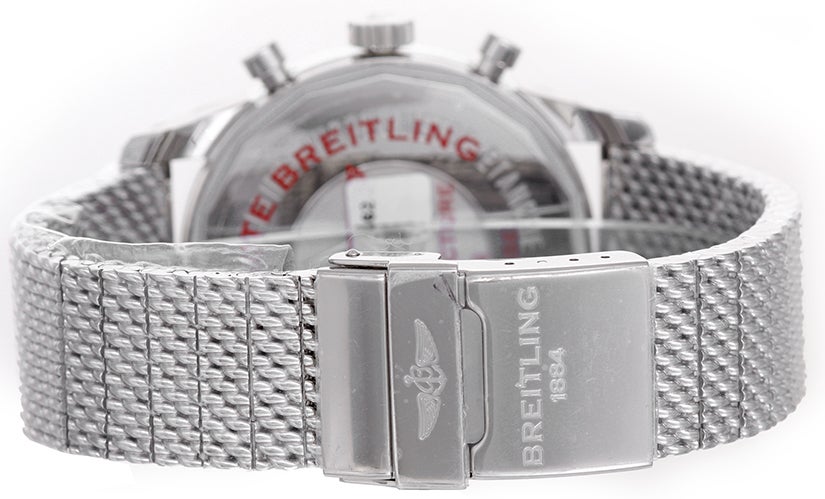 Breitling Stainless Steel Transocean Unitime Chronograph Watch