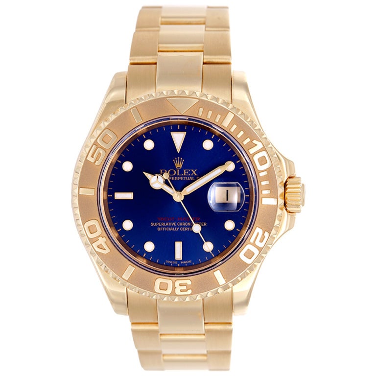 Rolex Yellow Gold Yacht-Master Automatic Wristwatch with Date at 1stdibs