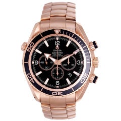 Used Omega Rose Gold Seamaster Planet Ocean Chronograph XL