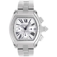 Cartier Stainless Steel Roadster Chronograph Wristwatch