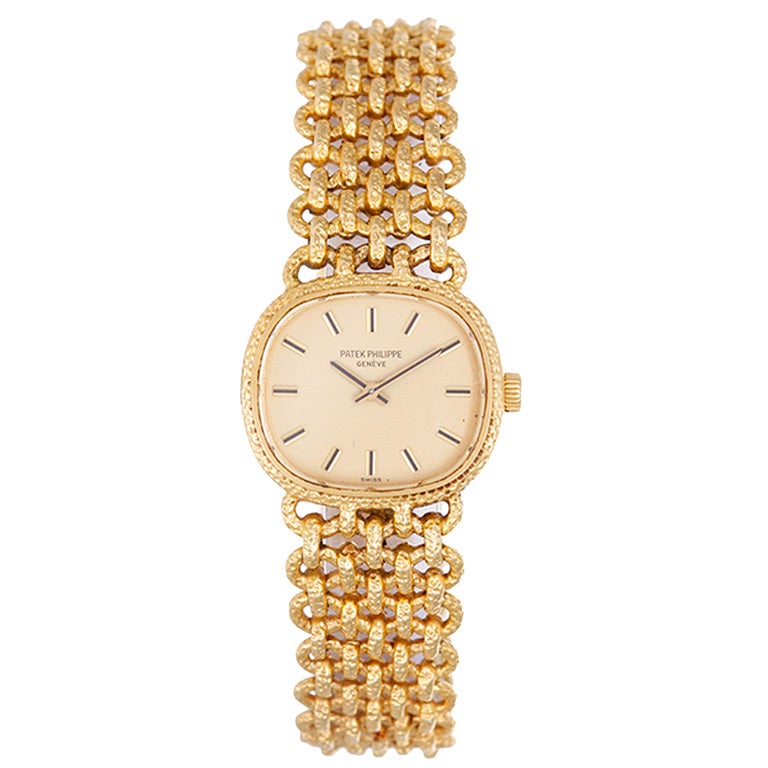 Patek Philippe Lady's Yellow Gold Ellipse Bracelet Watch