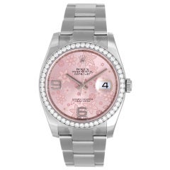 Rolex Lady's Stainless Steel and Diamond Datejust Wristwatch