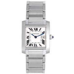 Cartier Stainless Steel Tank Francaise Quartz Wristwatch