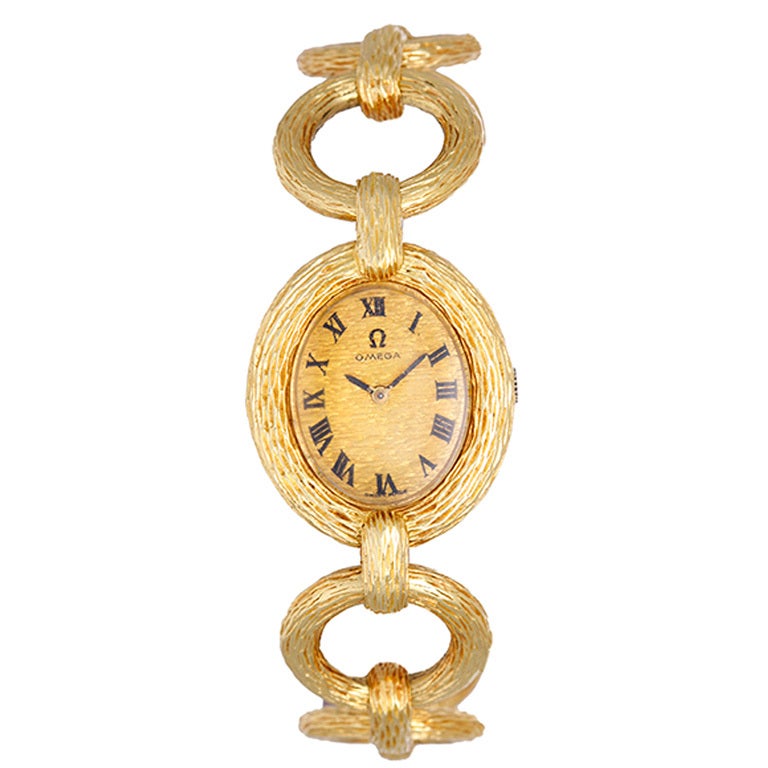 Omega Rare Lady's Yellow Gold Bracelet Watch