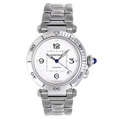 Cartier Stainless Steel Automatic Pasha Wristwatch
