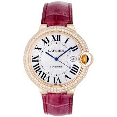 Cartier Yellow Gold and Diamond Ballon Bleu Wristwatch with Date