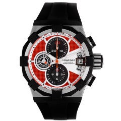 Concord Stainless Steel and Rubber C1 Chronograph Wristwatch