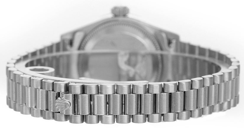 Rolex Lady's White Gold and Diamond Datejust President Wristwatch