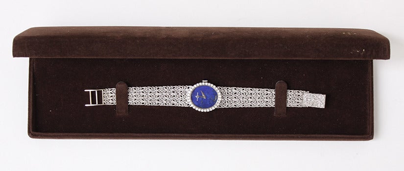Baume & Mercier Lady's White Gold and Diamond Bracelet Watch In Excellent Condition In Dallas, TX
