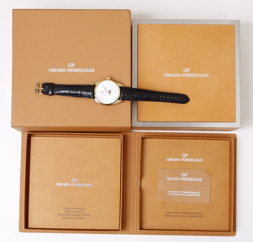 Men's Girard Perregaux Yellow Gold Classic Elegance Moonphase Wristwatch