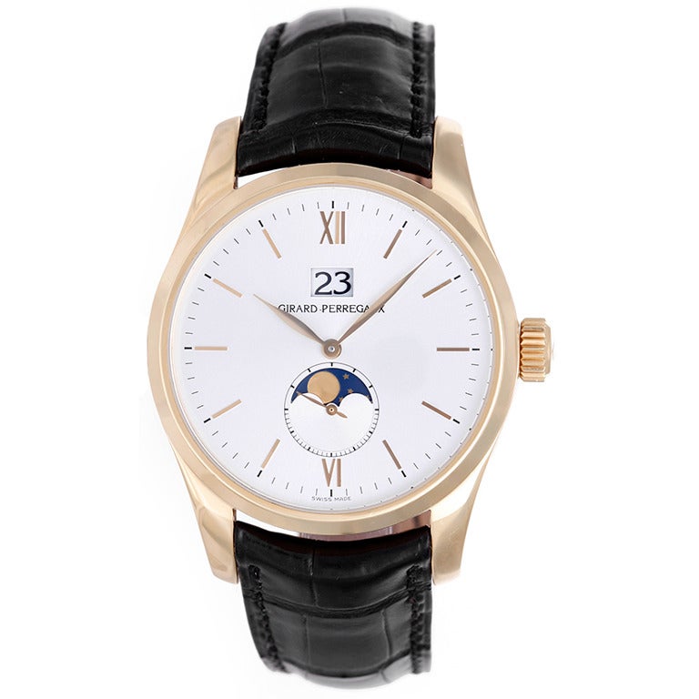 Girard Perregaux Yellow Gold Classic Elegance Moonphase Wristwatch