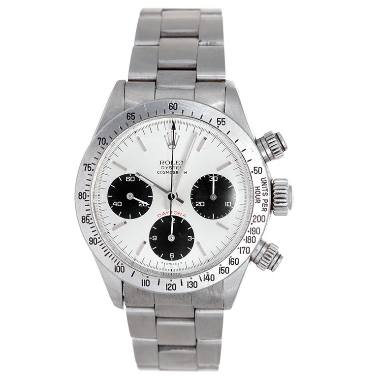 Rolex Stainless Steel "Red" Cosmograph Daytona Wristwatch Ref 6263
