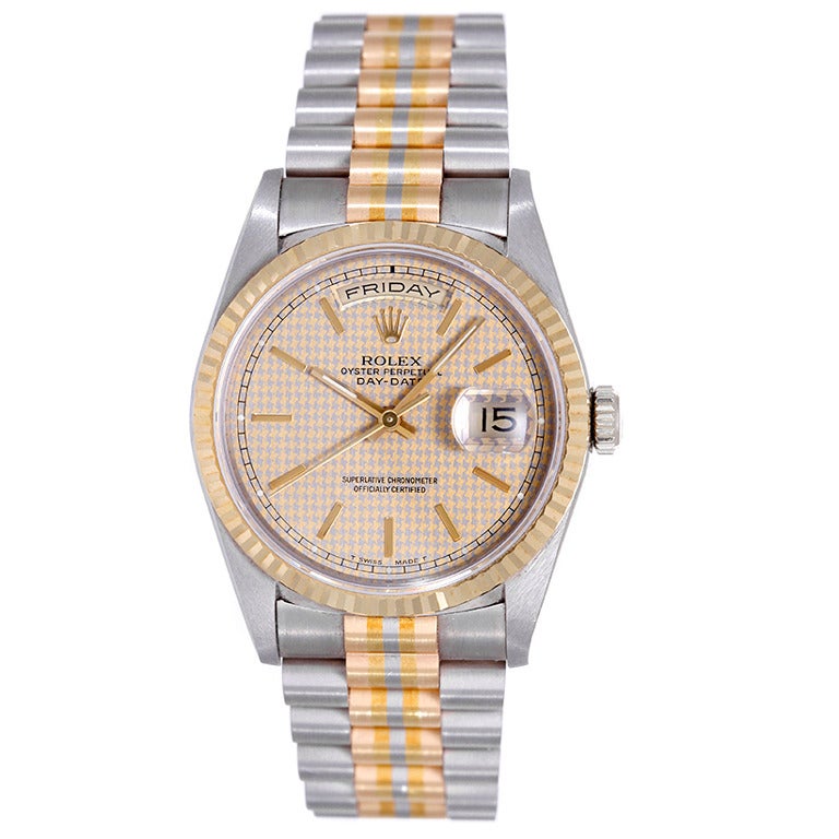Rolex Tridor Gold President Day-Date Wristwatch