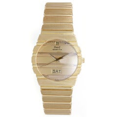 Retro Piaget Yellow Gold Men's Polo Dress Watch