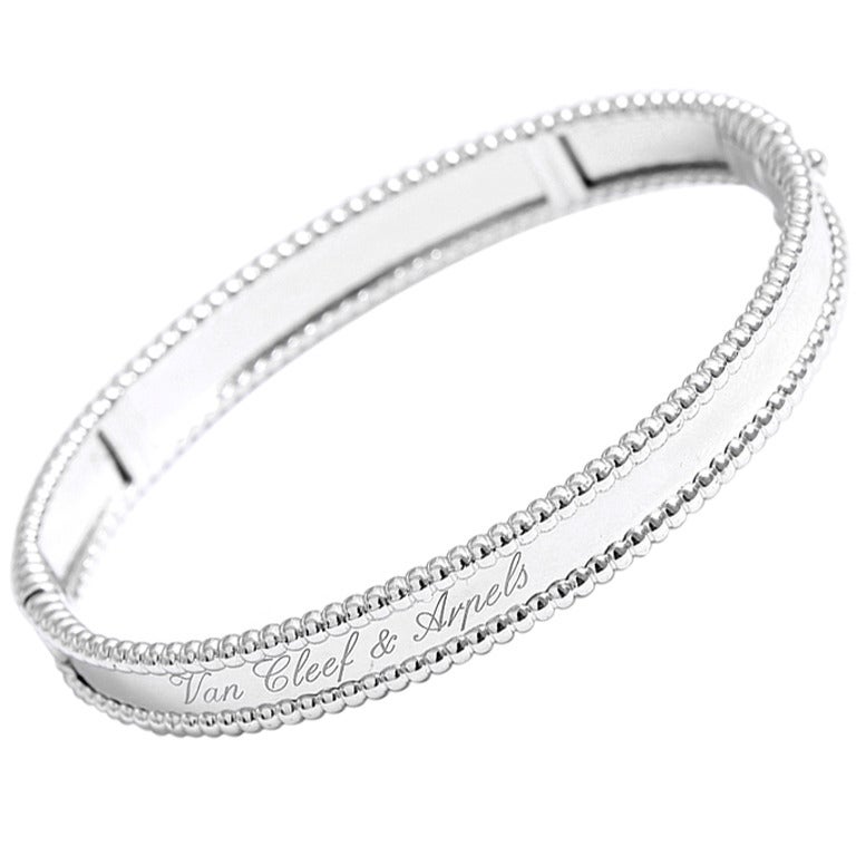 Van Cleef & Arpels Perlee Signature  White Gold Bracelet