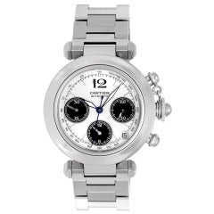 Cartier Stainless Steel Pasha Automatic Chronograph Wristwatch