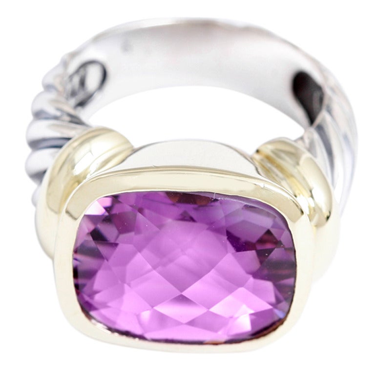 David Yurman Purple Amethyst Noblesse Ring at 1stDibs