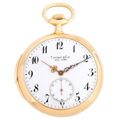 Tiffany & Co. Gelbgold Minute Repeating Open Face Taschenuhr