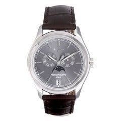 Patek Philippe Platinum Annual Calendar Moonphase Wristwatch Ref 5146P