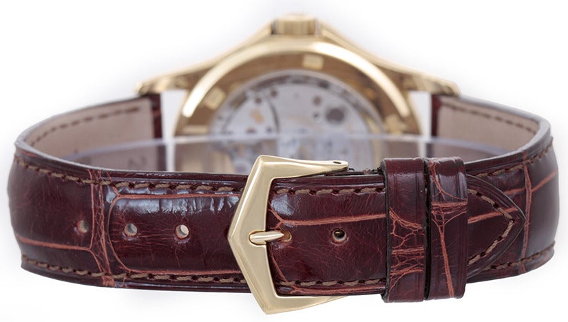 Patek Philippe Yellow Gold Grand Taille Calatrava Wristwatch with Date Ref 5127J