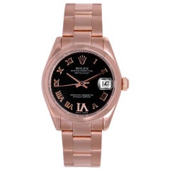 Rolex Rose Gold Midsize Datejust Wristwatch Ref 178245