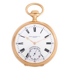 Patek Philippe Rare Gelbgold Chronometro Gondolo Open Face Taschenuhr
