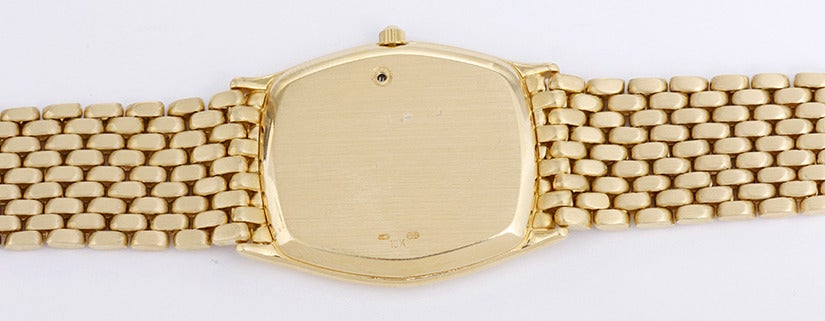 Patek Philippe Yellow Gold Tonneau Bracelet Watch Ref 3842/1