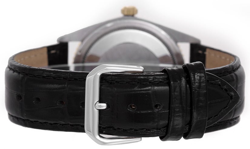 Rolex Stainless Steel and Yellow Gold Thunderbird Datejust Wristwatch Ref 1625 circa 1966