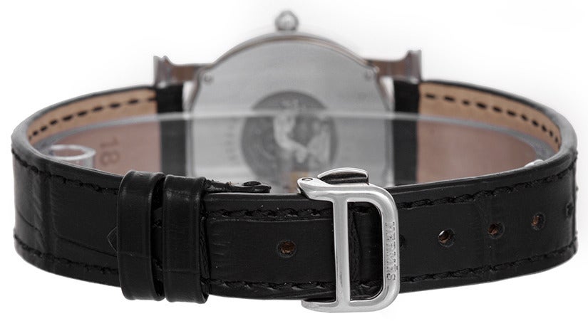 Hermes Lady's Stainless Steel and Diamond Round H Hour Wristwatch