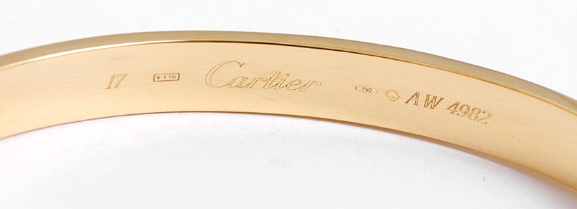 Cartier Love Bracelet Yellow Gold with Box and Screwdriver