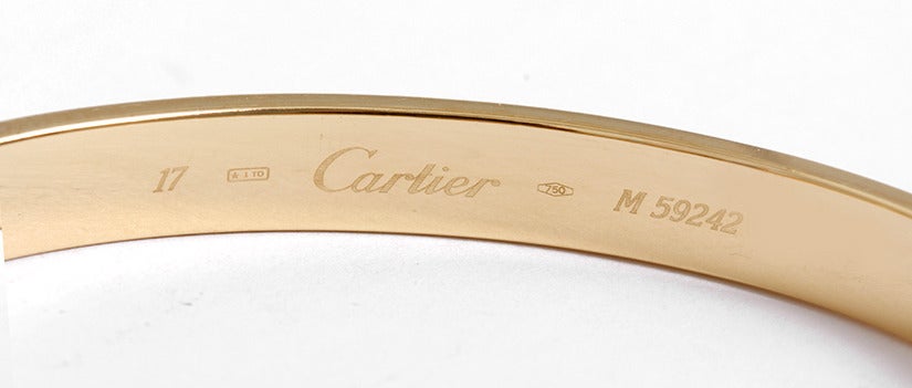Cartier Love Bracelet Yellow Gold with Box and Screwdriver