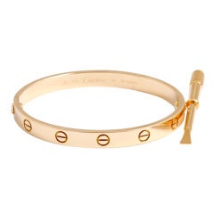 Cartier Love Bracelet Yellow Gold with Box and Screwdriver