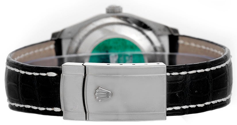 Rolex White Gold Datejust Wristwatch Ref 116139