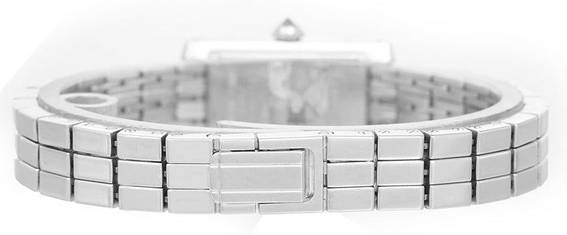 Cartier Lady's White Gold and Diamond Lanieres Wristwatch with Bracelet In Excellent Condition In Dallas, TX