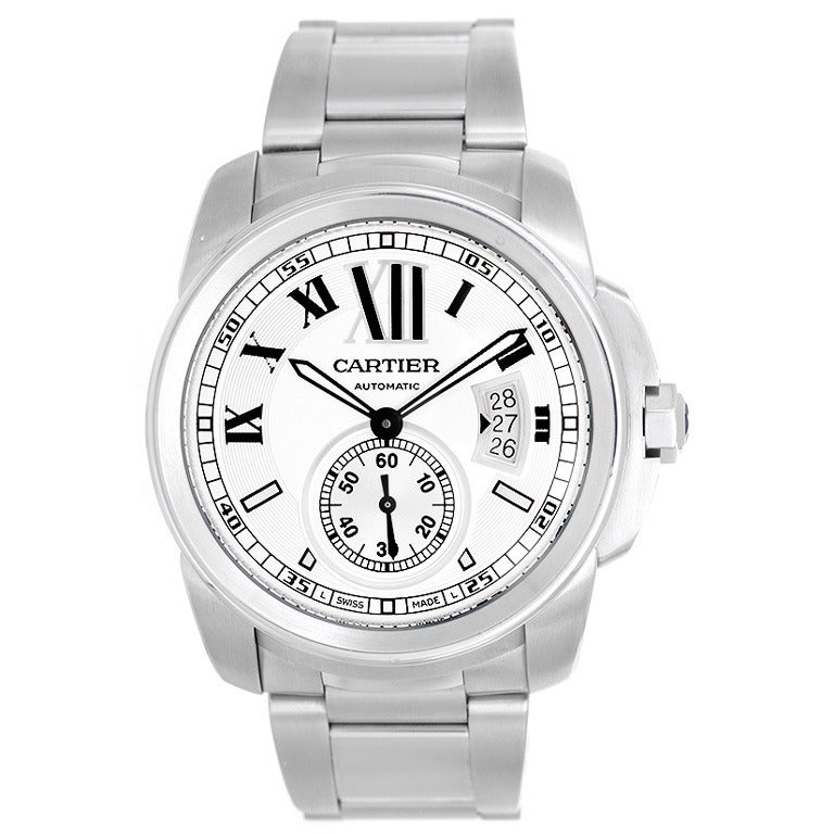Cartier Stainless Steel Calibre Wristwatch with Date