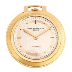 Patek Philippe Yellow Gold Open Face Pocket Watch Retailed By Walser Wald