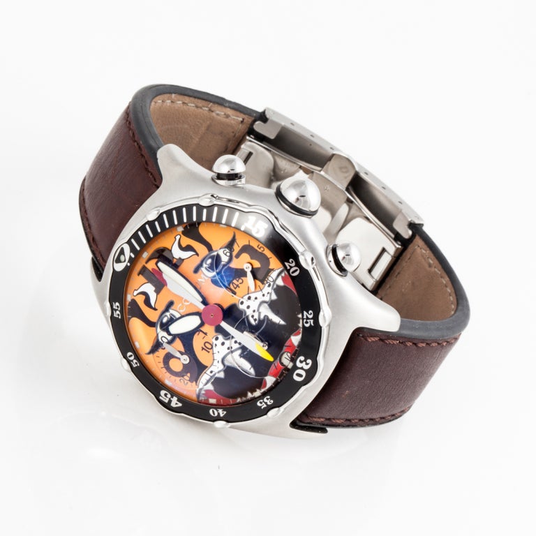 Men's Corum Stainless Steel Dive Bomber Bubble Watch