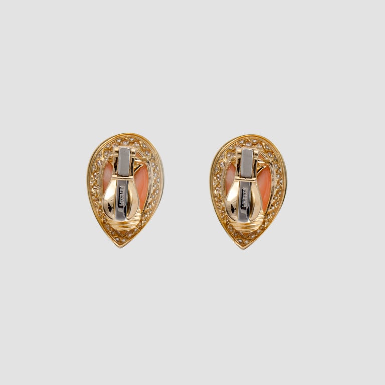 coral earrings vintage