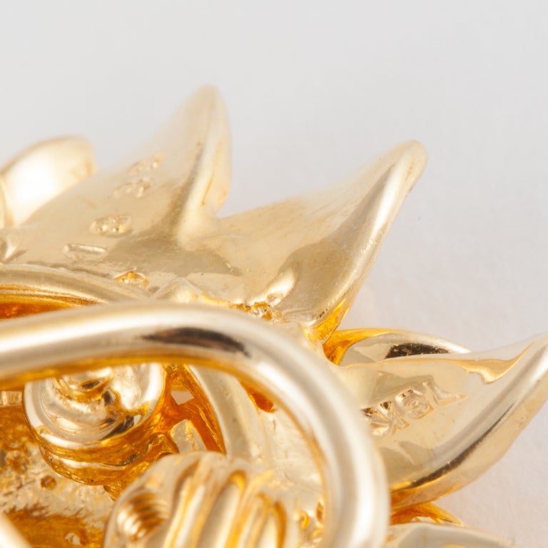 sunflower earrings gold